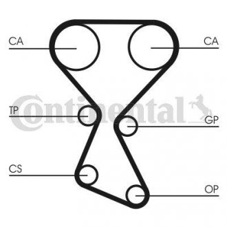 Комплект ГРМ (ремень+ролик) HYUNDAI SANTA FE I, SONATA IV, TRAJET; KIA MAGENTIS 2.0 06.98-07.08 Contitech CT 1027 K1