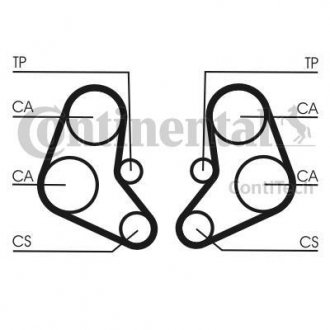 Фото автозапчасти ремень ГРМ LANCIA THEMA 2.9 09.87-05.92 Contitech CT886