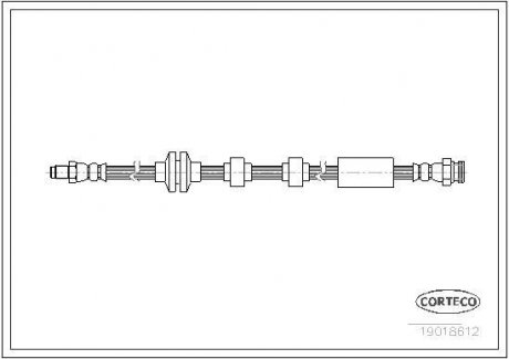 Фото автозапчасти тормозной шланг CORTECO 19018612