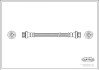 Фото автозапчастини гальмівна трубка/шланг гнучкий передній (довжина 270 мм) NISSAN MICRA I, PRAIRIE PRO, SUNNY II, SUNNY III 1.0-2.4 12.82-05.95 CORTECO 19025731 (фото 1)