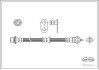 Фото автозапчастини гальмівна трубка/шланг гнучкий передній L (довжина 558 мм, M10x1) TOYOTA YARIS 1.0/1.3/1.4D 04.99-11.10 CORTECO 19032864 (фото 1)