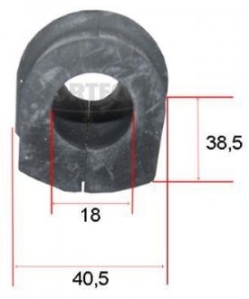 Подушка стабілізатора задній ліва/права (внутрішній діаметр: 18мм) NISSAN X-TRAIL 2.0/2.0 4x4/2.2 dCi/2.2 dCi 4x4/2.2 Di 4x4/2.5 4x4 06.01-01.13 CORTECO 49367525 (фото 1)