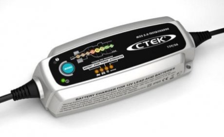Зарядний пристрій MXS 5.0 TEST AND CHARGE, зарядна напруга: 12 В 1.2/110, зарядний струм: 5 А, напруга живлення: 230 В, тип батареї: AGM/Ca/Ca/GEL/MF/WET, функція батареї та іншого тесту CTEK 56-308