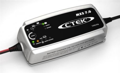 Зарядний пристрій MXS 7.0, зарядна напруга: 12 В 14/150, зарядний струм: 7 А, напруга живлення: 230 В, тип акумулятора: AGM/Ca/Ca/GEL/MF/WET, режим Recond для регенерації глибоко розряджених акумуляторів CTEK 56-754 (фото 1)