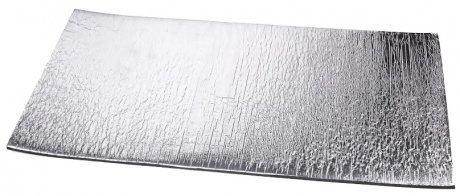 Шумоизоляция Шумоизоляция soft metal на основе вспененного каучука, размер листа 800х500мм, толщина 6мм (с алюминиевой фольгой) CTK 33914 (фото 1)