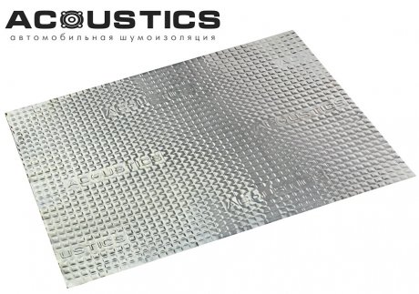 Виброизоляция виброизоляция acoustics (alumat) на основе каучука, размер листа 700х500мм, толщина 1,6мм (слой алюминия 100 мкм) CTK 41011