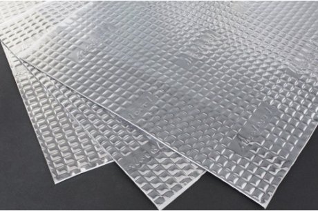Виброизоляция виброизоляция max level (v1) на основе каучука, размер листа 700х500мм, толщина 1,5мм (слой алюминия 100 мкм) CTK 51011 (фото 1)