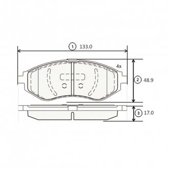 Фото автозапчастини колодка гальм. CHEVROLET AVEO передн. CTR CKKD-11 (фото 1)