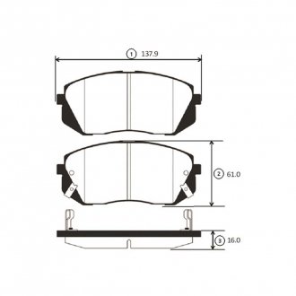 Фото автозапчасти колодка торм. HYUNDAI ix35 передн. CTR CKKK-41