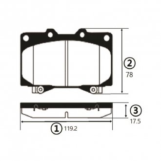 Фото автозапчасти колодка торм. TOYOTA LAND CRUISER (J7), LAND CRUISER 100 (J10) передн. CTR CKT-29