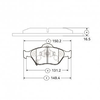 Фото автозапчастини колодки гальм Toyota Yaris передн. OLD CKT-165 CTR GK1178