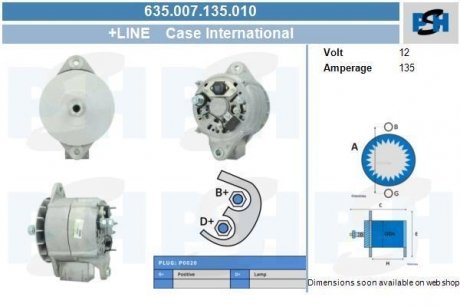 Фото автозапчастини генератор CV PSH 635.007.135.010 без шківа CVPSH 635007135010