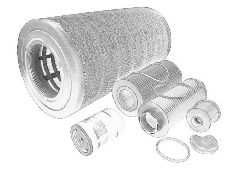 Набір для перевірки технічного обслуговування (фільтр adblue, повітряний фільтр, фільтр очищення допоміжних парів, фільтр салону, паливний фільтр, масляний фільтр) XF 105 -12.12 DAF 1892259 (фото 1)