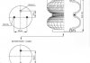 Фото автозапчастини пневмоподушка підвіски багатошарова (балон з металом) SAF 2 отверстия-воздух метрическая, FD20019P04, W01M587894 895N 4229100500 отв накрест. (4229100400) DASTECH 2D-220/12 (фото 1)