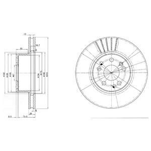 Фото автозапчасти db гальмівний диск передн. w140 Delphi BG2737