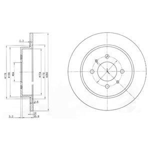 Фото автозапчастини гальмівний диск Delphi BG3102