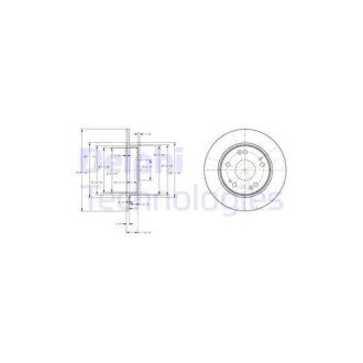 Фото автозапчастини гальмівний диск Delphi BG4118C