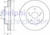 Комплект гальмівних дисків (2 шт) передній ліва/права TOYOTA HILUX VII 2.5D 03.05-05.15 Delphi BG4926C (фото 2)