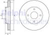 Фото автозапчастини комплект гальмівних дисків (ціна за штуку комплект 2 шт.) передні лівий/правий FORD FIESTA VII 1.0-1.5D 05.17- Delphi BG4953C (фото 2)