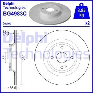 Диск гальмівний 124 SPIDER/MX-5 Delphi BG4983C