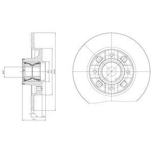 Фото автозапчасти brake disk with bearing Delphi BG9116RSC (фото 1)