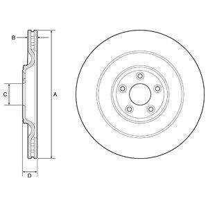 TARCZA HAM.JAGUAR F-TYPE 12- TYL Delphi BG9194C (фото 1)