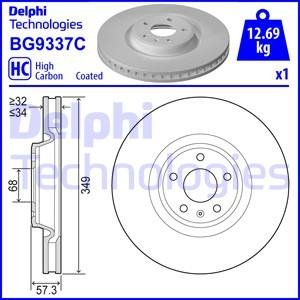 Гальмівний диск передній лівий/правий AUDI A4 ALLROAD B9, A4 B9, A5, A6 ALLROAD C8, A6 C8, A8 D5, Q5, Q7; Volkswagen TOUAREG 2.0-4.0H 05.15- Delphi BG9337C