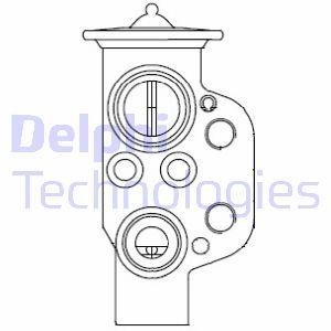 Розширювальний клапан, дросельна заслінка кондиціонер AUDI Q3 1.4-2.5 06.11-10.18 Delphi CB1004V