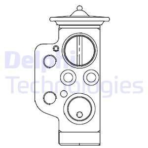 Расширительный клапан, дроссельное отверстие кондиционер Volkswagen TOUAREG 3.0D-4.2D 01.10-03.18 Delphi CB1009V (фото 1)
