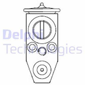 Расширительный клапан, дроссельное отверстие кондиционер FORD B-MAX, ECOSPORT 1.0-1.6D 08.12- Delphi CB1016V (фото 1)