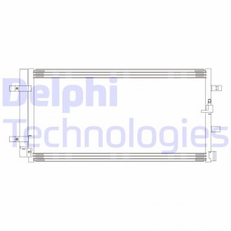Конденсатор кондиціонера (з осушувачем) AUDI A4 ALLROAD B8, A4 B8, A5, Q5 2.0-3.0D 11.08-05.17 Delphi CF20307