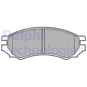 Комплект гальмівних колодок спереду NISSAN PRIMERA, SUNNY III 1.6/2.0/2.0D 06.90-06.96 Delphi LP0670