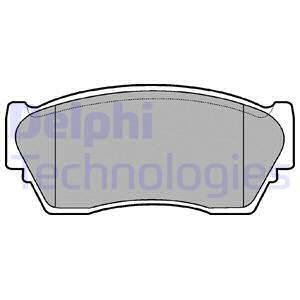 Комплект тормозных колодок передний NISSAN 100NX, SUNNY III 1.6/2.0 10.90-03.00 Delphi LP0804 (фото 1)