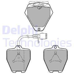 Комплект тормозных колодок передний AUDI 100 C4, A8 D2 2.5D-4.2 10.92-09.02 Delphi LP1024