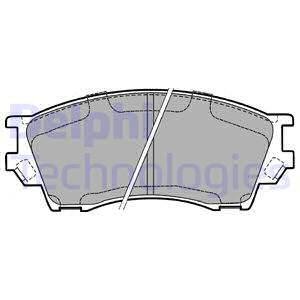 Комплект тормозных колодок передний MAZDA B-SERIE, XEDOS 9 2.0-2.5D 07.93-11.06 Delphi LP1063