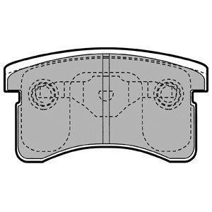 Гальмівні колодки, дискове гальмо (набір) Delphi LP1141