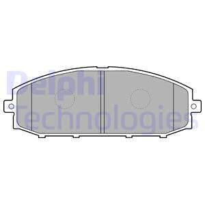 Комплект тормозных колодок передний NISSAN PATROL GR V 2.8D-4.8 06.97- Delphi LP1305