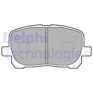 Комплект тормозных колодок передний PONTIAC VIBE; TOYOTA AVENSIS VERSO, NOAH/VOXY 1.8-2.4 05.01-12.10 Delphi LP1711 (фото 1)