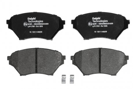 Комплект гальмівних колодок спереду MAZDA MX-5 II 1.6/1.8 05.98-10.05 Delphi LP1761 (фото 1)