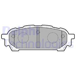 Комплект тормозных колодок задних SUBARU FORESTER, IMPREZA 1.5/2.0/2.5 12.02-09.13 Delphi LP1822 (фото 1)