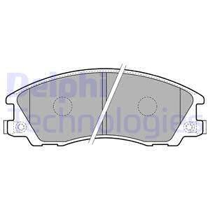Комплект тормозных колодок передний HYUNDAI TERRACAN 2.5D/2.9D/3.5 11.01-12.06 Delphi LP1853