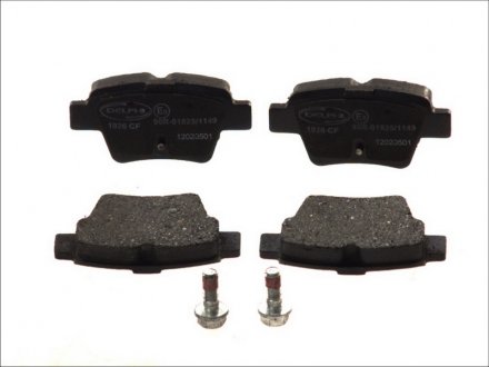 Комплект тормозных колодок задних CITROEN C4, C4 I; PEUGEOT 207, 307, 405 I 1.4-2.0D 07.88-12.15 Delphi LP1926 (фото 1)