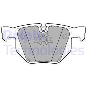 Фото автозапчасти комплект тормозных колодок задних BMW 5 (E60), 5 (E61), 6 (E63), 6 (E64) 2.0-3.0D 12.01-12.10 Delphi LP1927