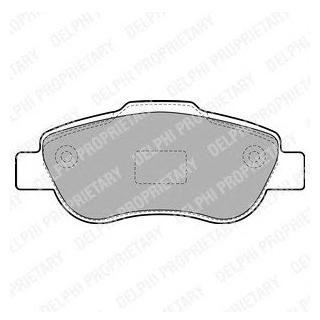 Комплект гальмівних колодок передня FIAT PANDA 1.2/1.2CNG/1.3D 09.03- Delphi LP1929 (фото 1)