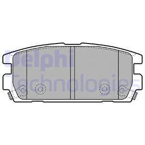 Комплект тормозных колодок задних HYUNDAI TERRACAN 2.5D/2.9D/3.5 11.01-12.06 Delphi LP1930 (фото 1)