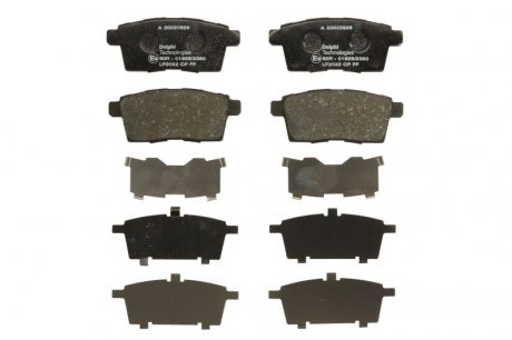 Комплект тормозных колодок задних FORD USA EDGE; LINCOLN MKX; MAZDA CX-7, CX-9 2.0-3.7 08.06- Delphi LP2052 (фото 1)