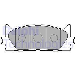 Комплект гальмівних колодок спереду LEXUS ES; TOYOTA AVALON, CAMRY 2.4-3.5 01.05- Delphi LP2169 (фото 1)