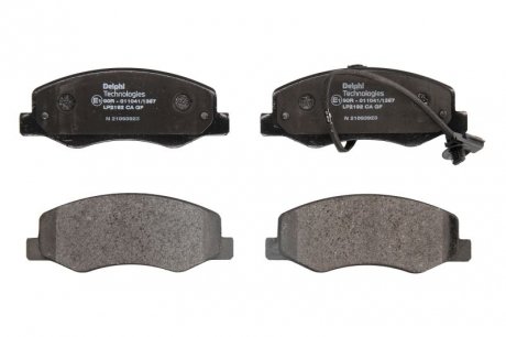 Комплект тормозных колодок задних NISSAN INTERSTAR, NV400; OPEL MOVANO B; RENAULT MASTER III 2.3D 02.10- Delphi LP2192 (фото 1)
