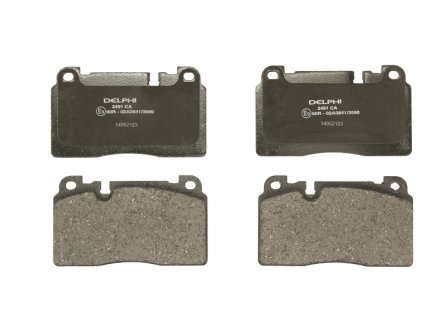 Комплект тормозных колодок передний AUDI Q5 2.0-3.0D 11.08-05.17 Delphi LP2491 (фото 1)