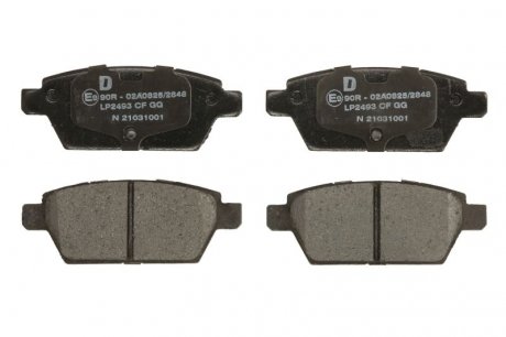 Комплект тормозных колодок задних FORD USA FUSION; MAZDA 323 F V, 6; MITSUBISHI GALANT IV; RENAULT THALIA I 1.4-2.3D 09.80- Delphi LP2493 (фото 1)